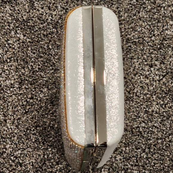 $5 Item! Silver Rhinestone Evening Bag Damaged - Picture 10 of 13
